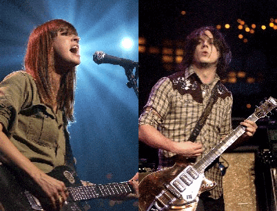 Cat Power (L) and Jack White of the The Raconteurs
