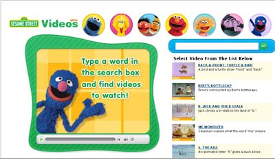 Sesame Street Video Homepage