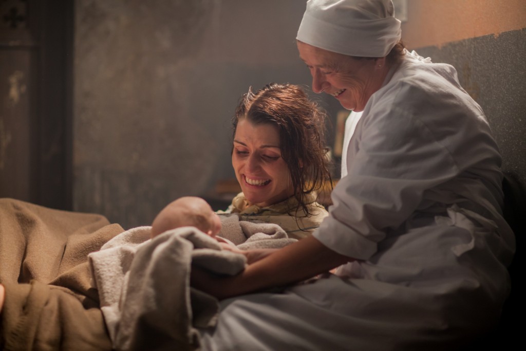 Dolores McEvoy (Siobhan O’Kelly) and Nurse Phyllis Crane (Linda Bassett)