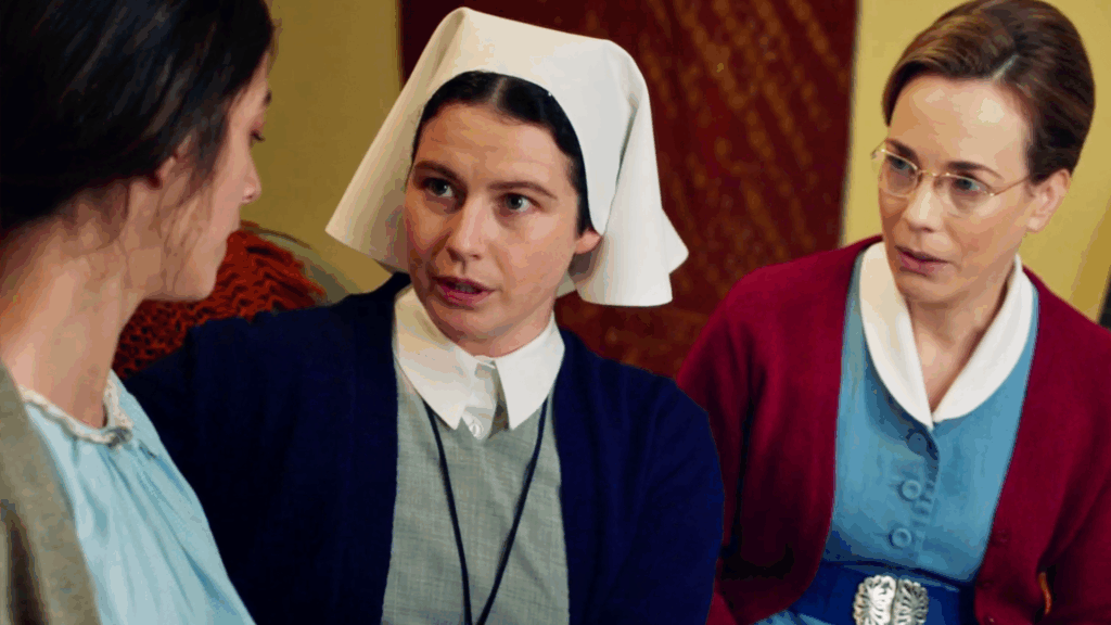 Call the Midwife Season 14 Episode 7 midwife and nurse speak their concerns to a patient